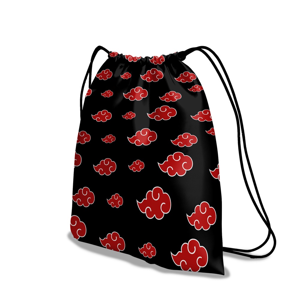 Mochila Akatsuki Naruto Nuvens Vermelhas Estilo Saco