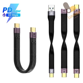 LONMBI Cabo Curto USB C Telefone Celular Portátil 40Gbps 20V/5A De Carregamento Rápido