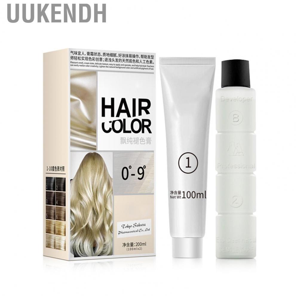 Uukendh Hair Dye Professional Mild Hair Lightening Cream Less