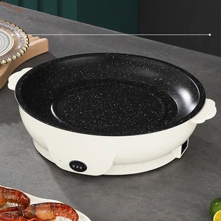 Churrasqueira Elétrica Multifuncional Skillet Sem Bastão De Arroz Com Panela Quente
