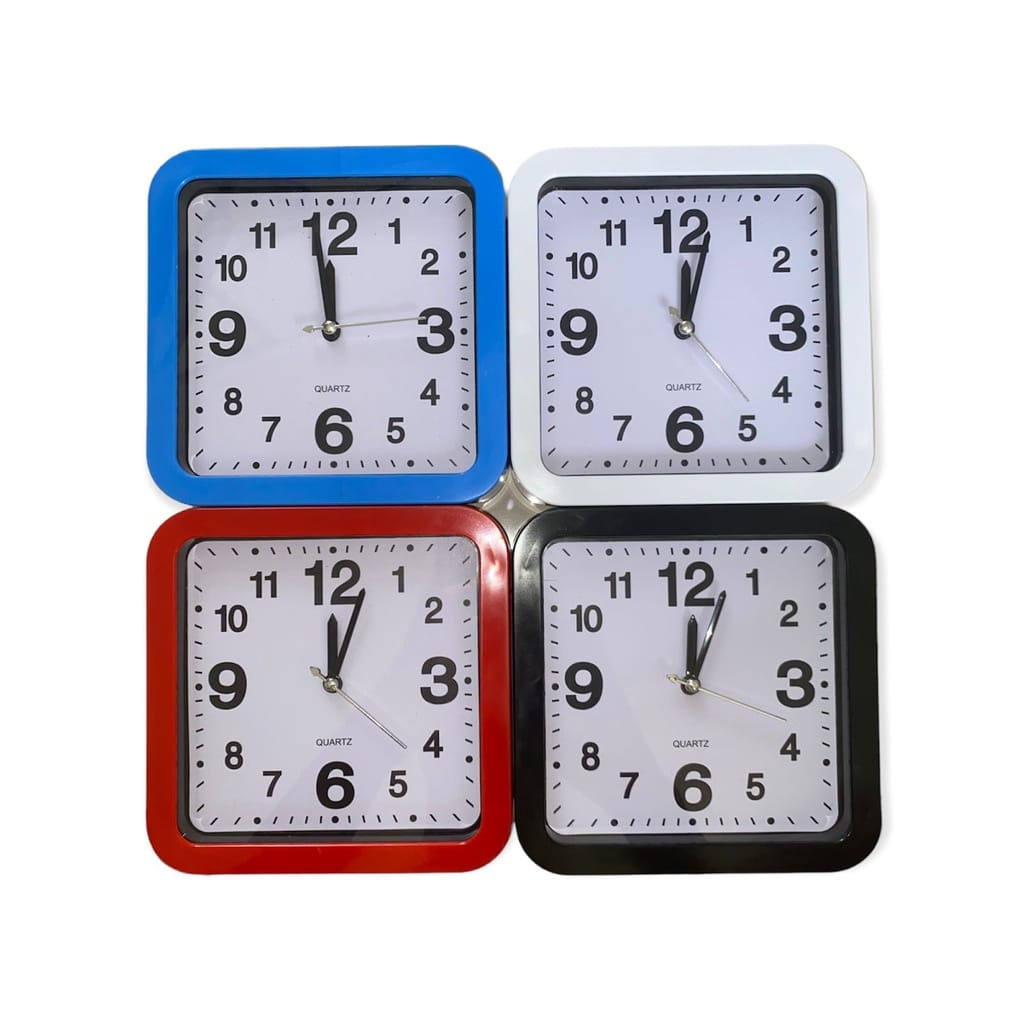 Relógio Despertador Quadrado Analógico De Mesa Colorido | Shopee Brasil