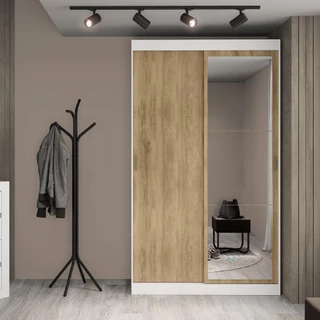 Guarda Roupa Casal 2 Portas 2 Gav Espelho Branco Carraro Nivus