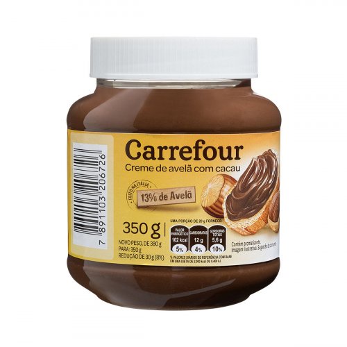 Creme de Avelã e Cacau Carrefour 350g | Shopee Brasil
