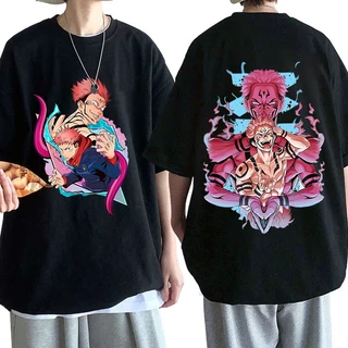 Camiseta Básica Jujutsu Kaisen Yuji e Sukuna