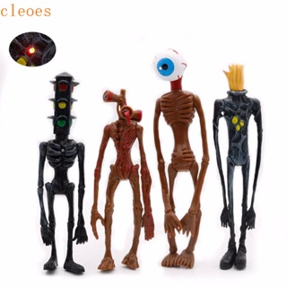 8 pçs anime sirene cabeça brinquedo dos desenhos animados figura animal  horror modelo boneca conjunto crianças