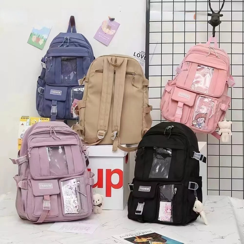 Mochila Feminina Escolar Passeio Coreano Grande Capacidade Sem Chaveiro Impermeável marisa
