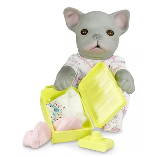 Bebê Pet Reborn Bulldog Filhotinhos Malinha e Acessórios 5850 Roma