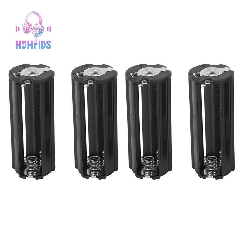 Suporte De Bateria Preto De 4 Unidades Para Tocha De Lanterna De Baterias AAA De 3 x 1.5 V