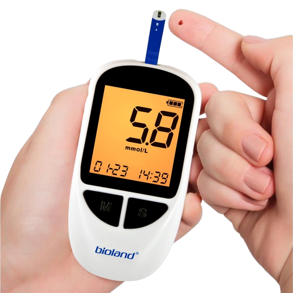Glicosímetro Bioland G500B Medidor Glicose Aparelho Glicemia G500 Digital  P/ Medir Diabetes Recarregável