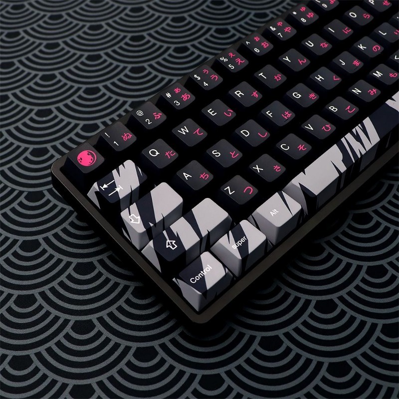 Chaveiro Personalizado Avançado Keycap Original de Fábrica PBT Sublimação de cinco lados Keycap Grande Conjunto Completo 5,75u 6,5u 7u Suplemento iso espacial