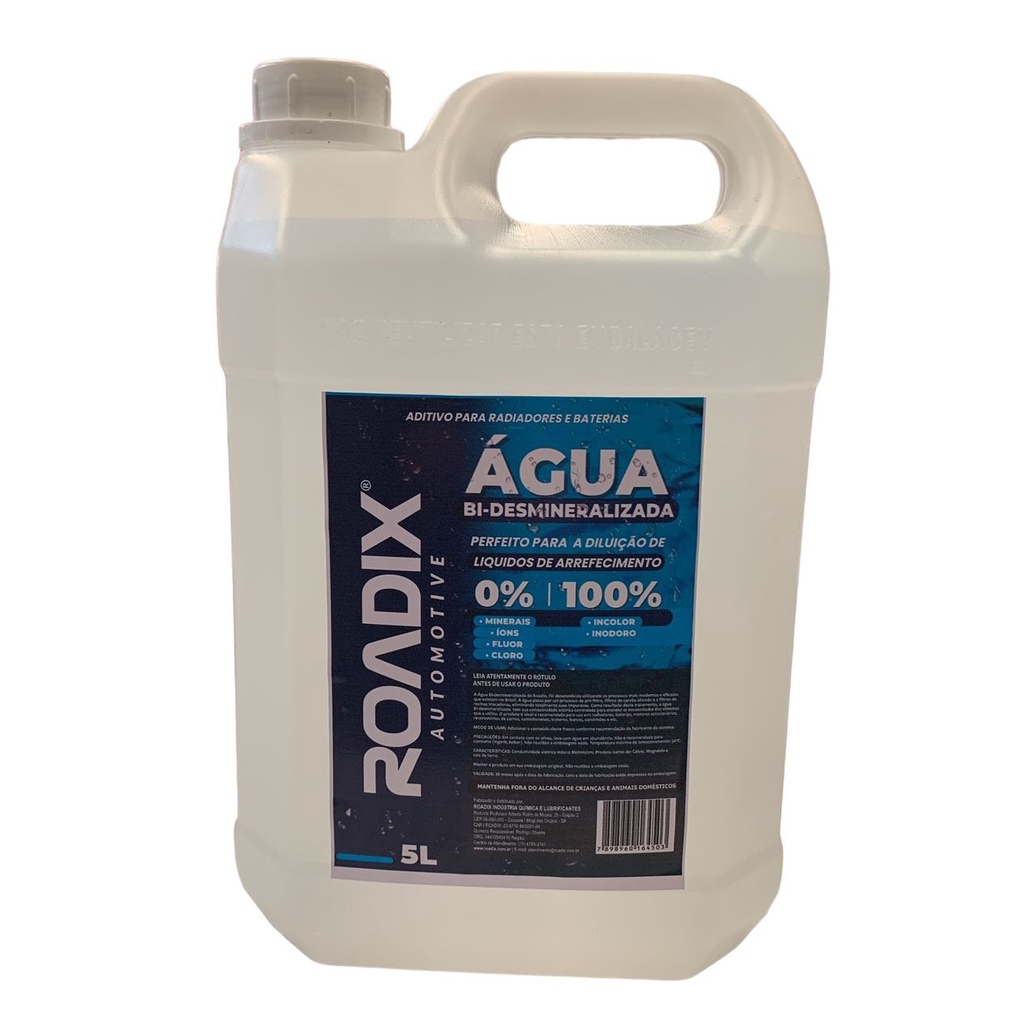 Água Bi Desmineralizada Radiador Bateria Reservatorio 5lts Roadix