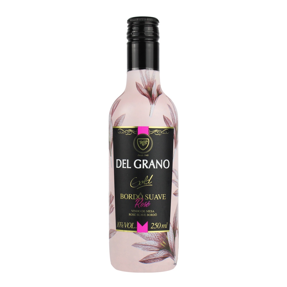 Mini Vinho Rose Del Grano Gold Suave Bordo 250ml | Shopee Brasil