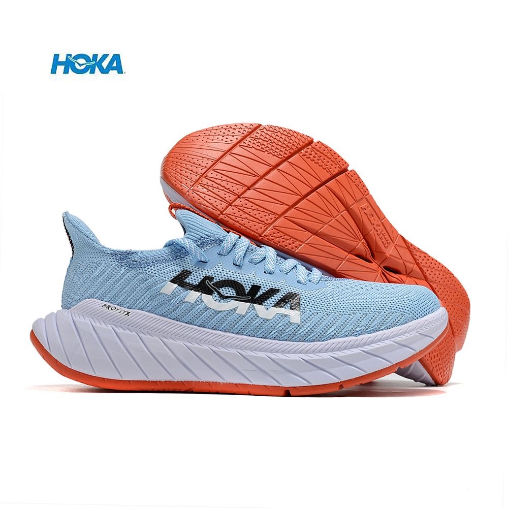 Tênis de corrida para absorção de choque laranja azul, 2023Hot HOKA ONE ONE X3