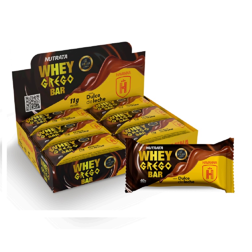 Whey Grego Bar Havanna 12un de 40g cada – Nutrata