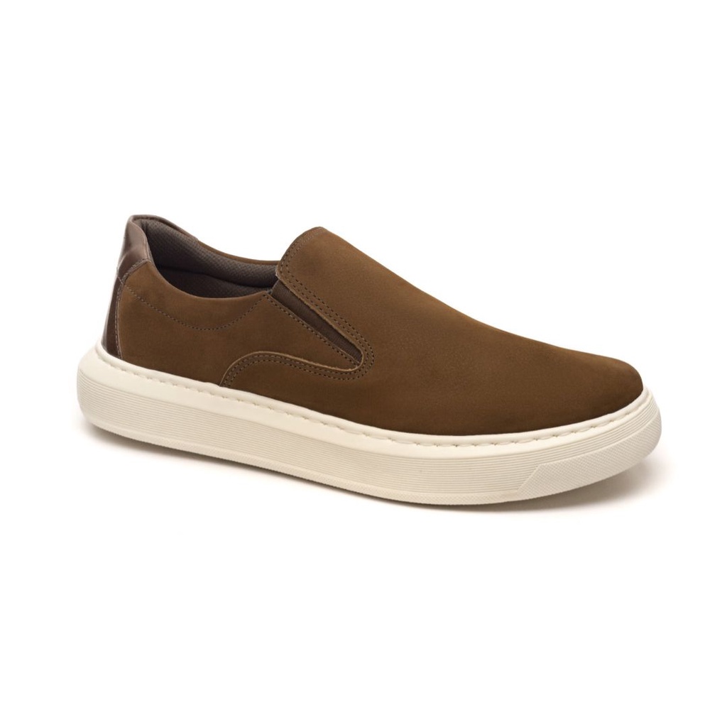 Sapatenis slip on couro hot sale masculino