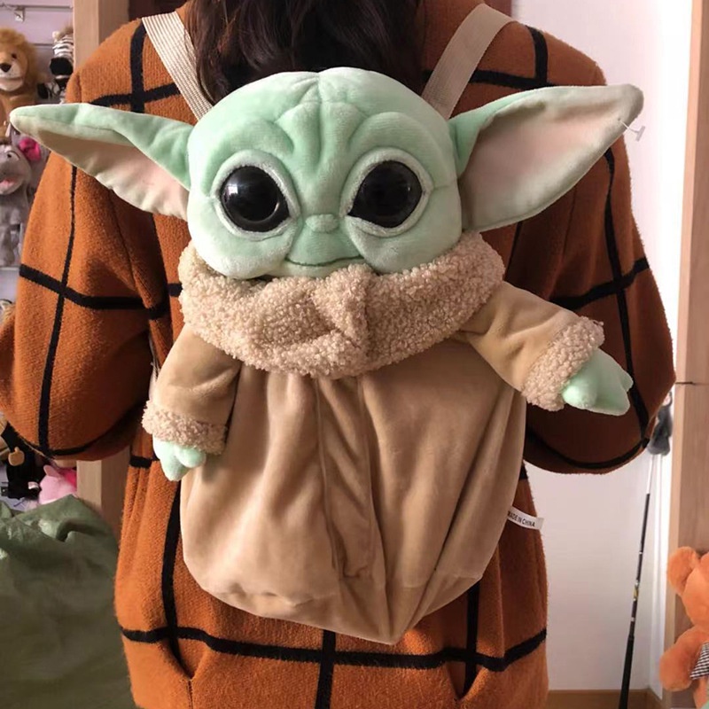 Mochila Yoda Baby Backpack Star Wars Plush De 30cm Mandaloriana Crianca Adulta Faz a Boa