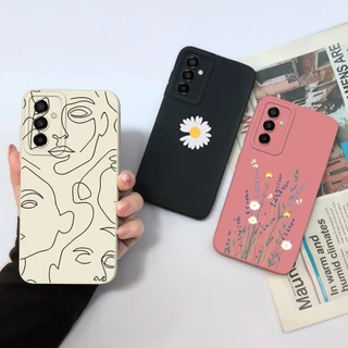 Para Samsung Galaxy M54 M54 5G Capas Telefônicas À Prova De Choque Flores De Moda Mate Capa De Silicone Protetora Quadrada M 54 Bumper Shell