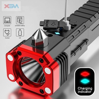 Lanterna De Segurança 4 Em 1 Recarregável Para Carro Tática De Emergência Com design Ergonômico