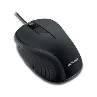 Mouse Emborrachado USB Preto Com Fio Multilaser MO222