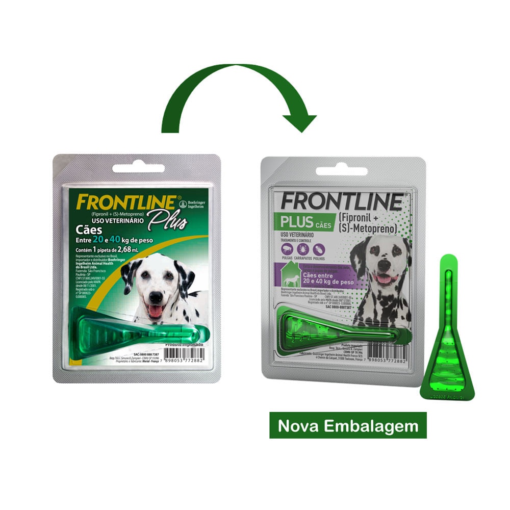 Frontline Plus Antipulgas e Carrapatos 20-40kg - Proteção Premium | Caprioli - Detalhes