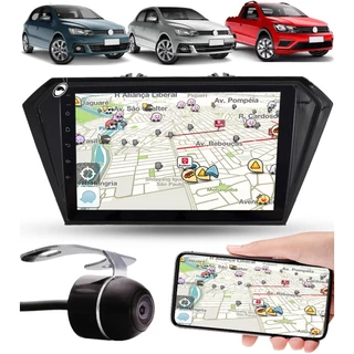 Multimídia 2 Din 9" Polegadas Gol Voyage Saveiro G7 G8 2017 Em Diante + Câmera de Ré