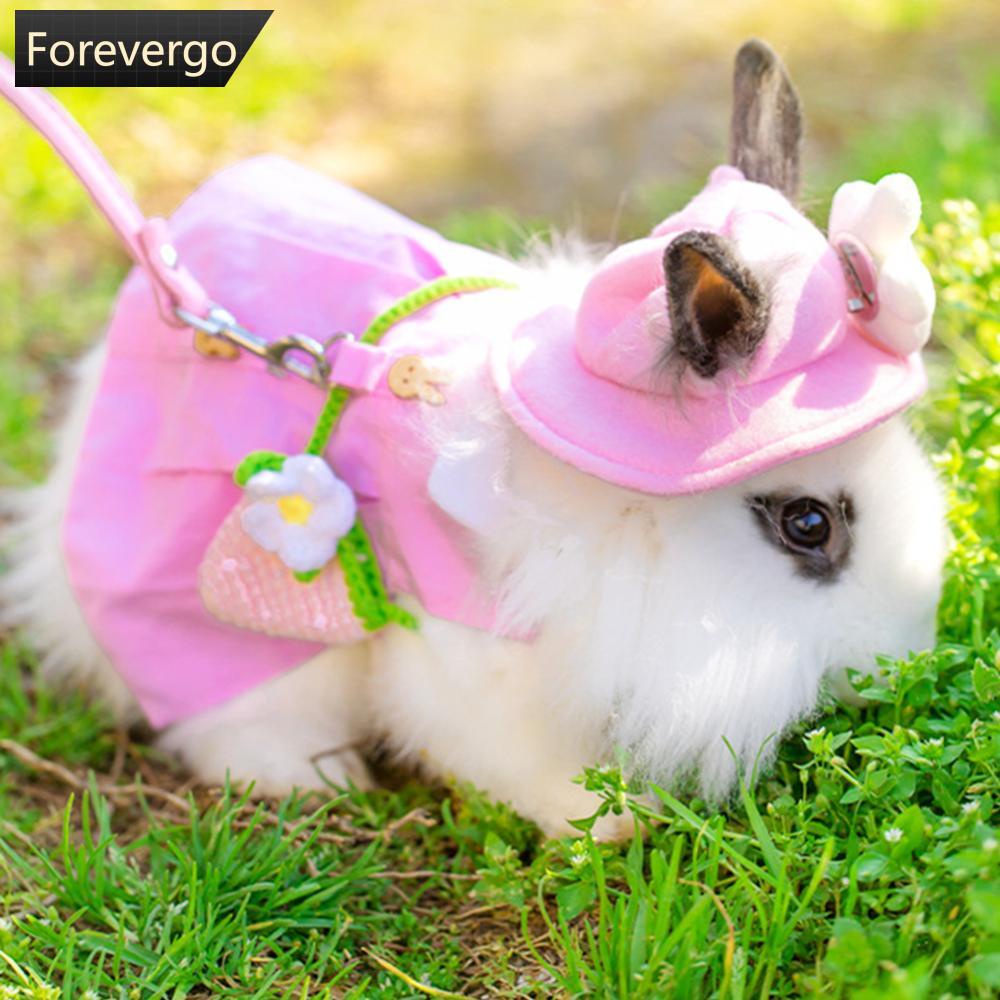 FOREVERGO Pet Acessórios Para Colete De Coelhinhos Arreios Ao Ar Livre Roupas Coelhos Alças Porcos Da Guiné Suprimentos Pequenos Animais De Estimação V9
