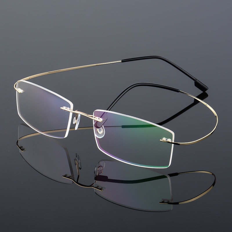 Ultralight Frameless Titanium Alloy TR90 Glasses Frame Homens De
