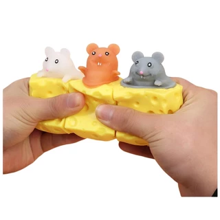 Brinquedo Squish Ratinho De Apertar No Queijo 939 - Shiny Toys