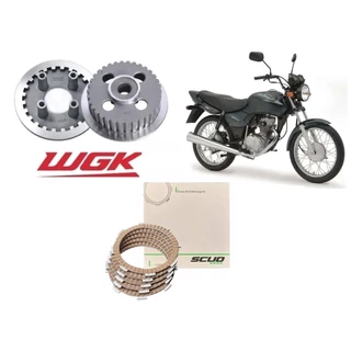 Disco Embreagem Scud Cubo Plato Wgk Cg Titan Fan Nxr Bros Xlr 125 De 1983 Ate 2008