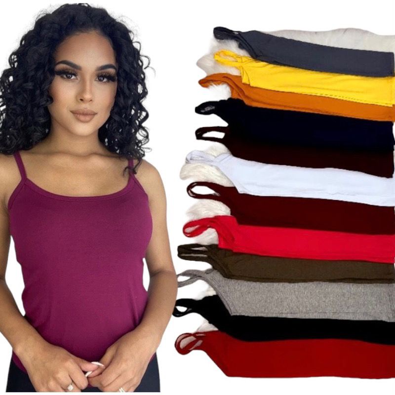 Regata Feminina Básica Alça Fina de Malha Viscolycra Verão