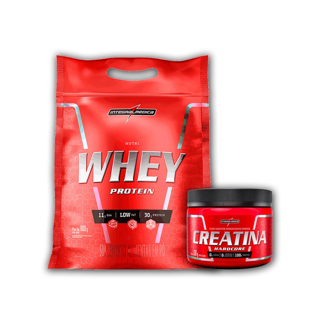 Kit Nutri Whey 900g + Creatina 150g Pura – Integralmedica