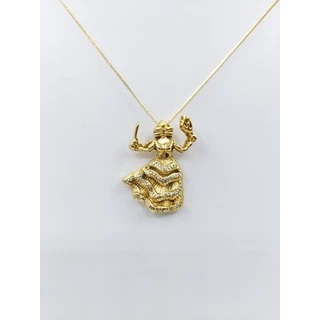 PINGENTE IANSÃ CRAVEJADO COM MICRO ZIRCÔNIAS BANHADO A OURO