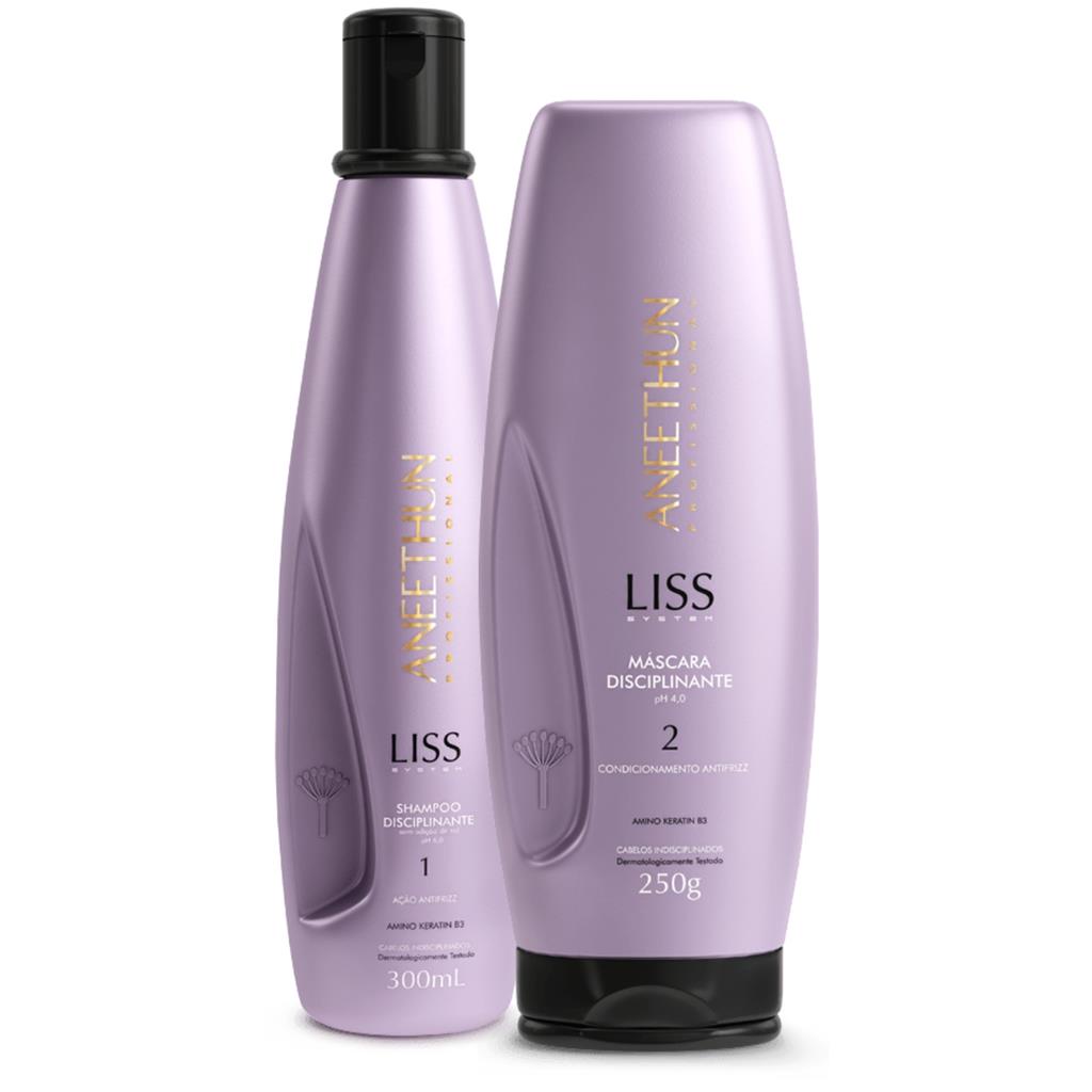 Kit Liss System Shampoo Mascara Aneethun Nutricao Disciplina Shopee