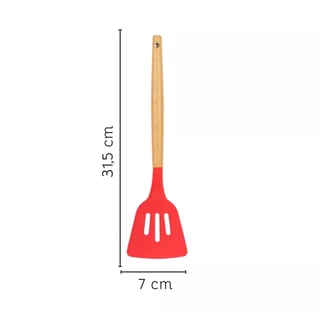 Espátula de silicone 32 CM com cabo de madeira utensílios de cozinha