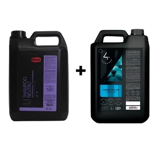 Kit Shampoo Neutro + Condicionador Profissional Ibasa 5 L