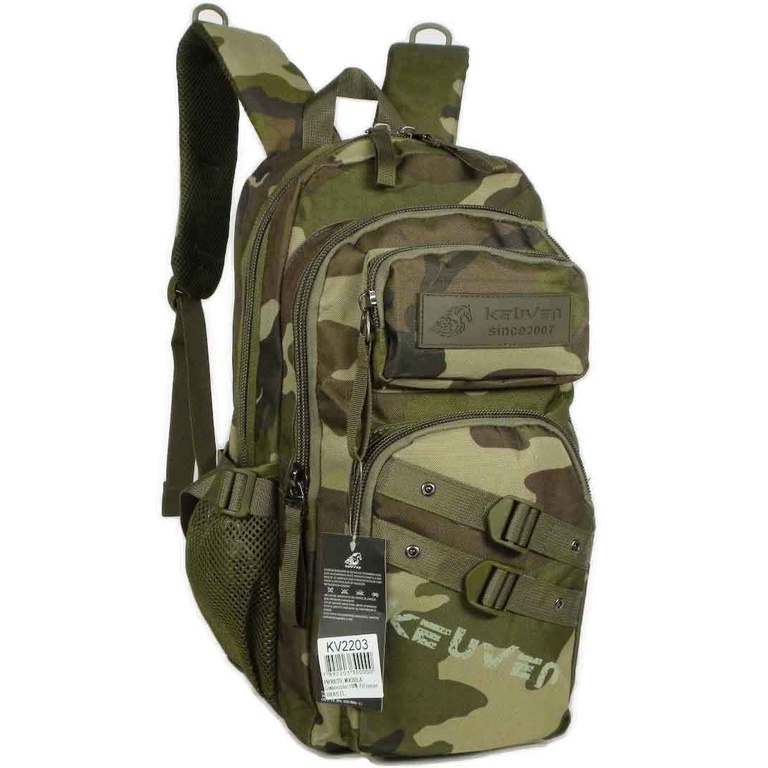 mochila tática camuflada 25 litros keuven kv2203 reforçada