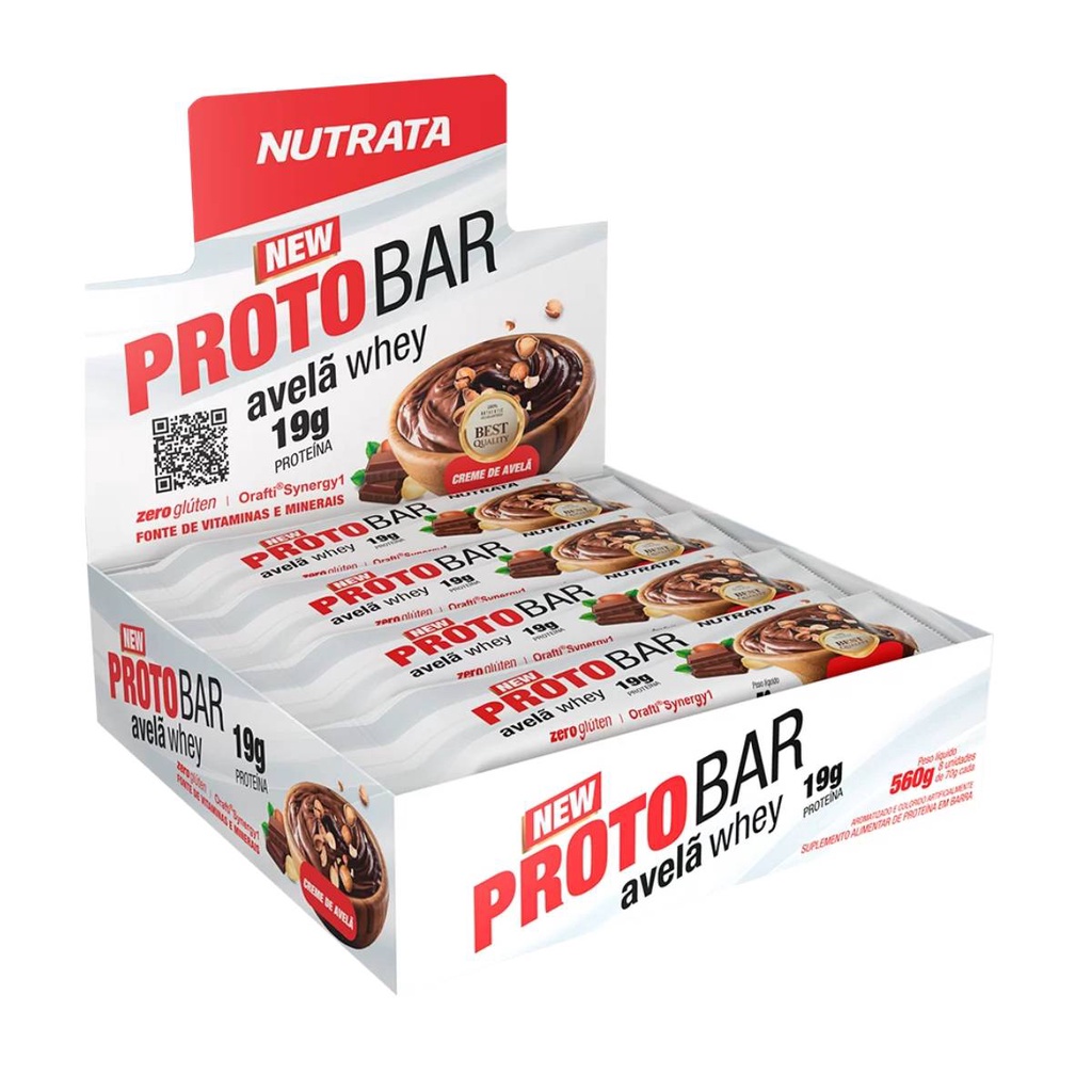 Nutrata Protobar Avelã Whey 70g Dp C/8 Un