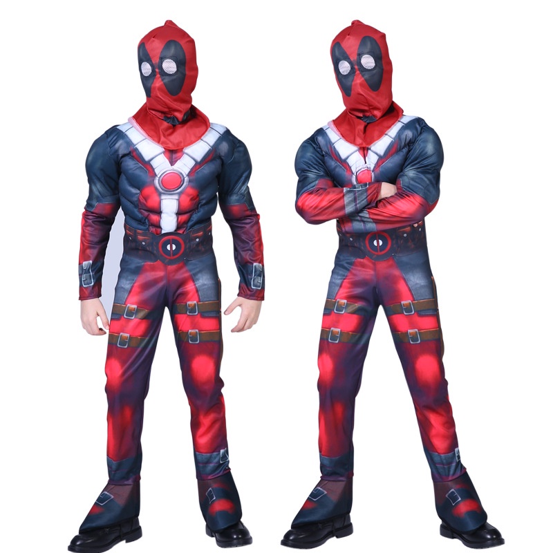 Deadpool cosplay Trajes infantis Little Malvy Halloween Anime Show ...