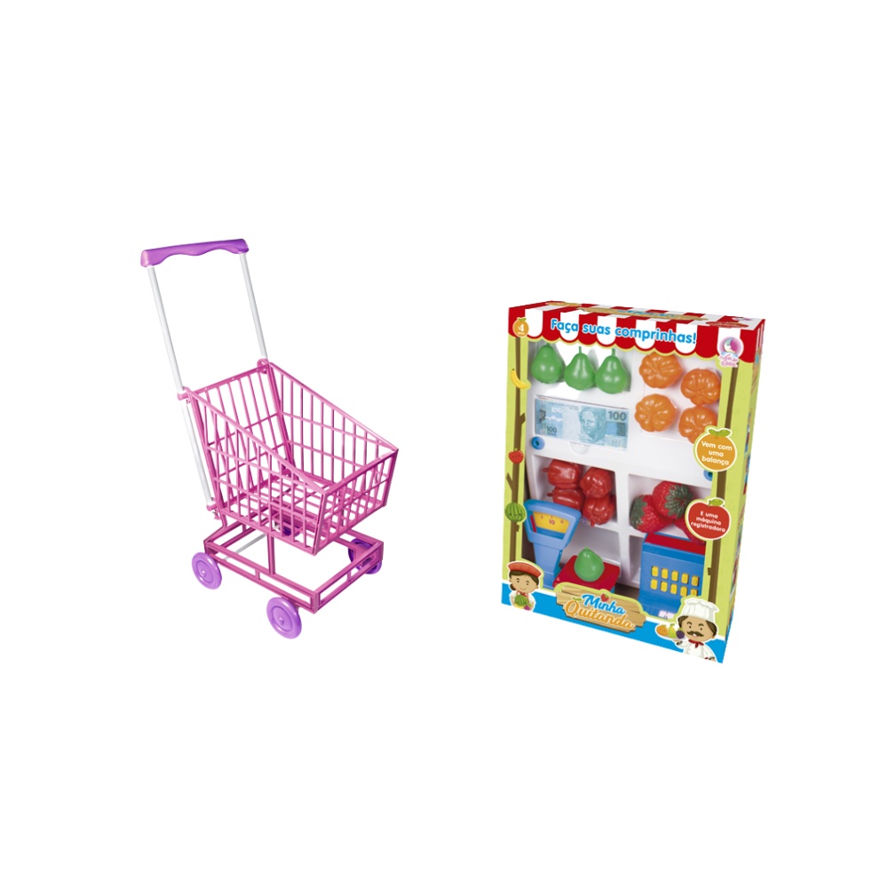 Esquirla Conjunto de jogo de carrinho, carrinho de compras infantil, jogo  de simulação, supermercado, carrinho de mão, carrinhos de supermercado,  brinquedo, Vermelho