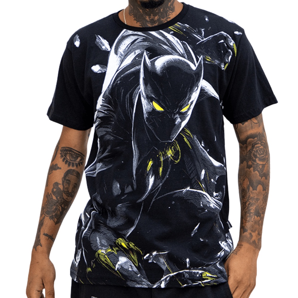Camiseta Piticas - Black Panther Pantera Negra Wakanda
