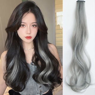 Pedaços de Cabelo Feminino, Cabelo Cacheado Preto Peruca Respirável Longa e  Fofa para Mulheres para Cosplay