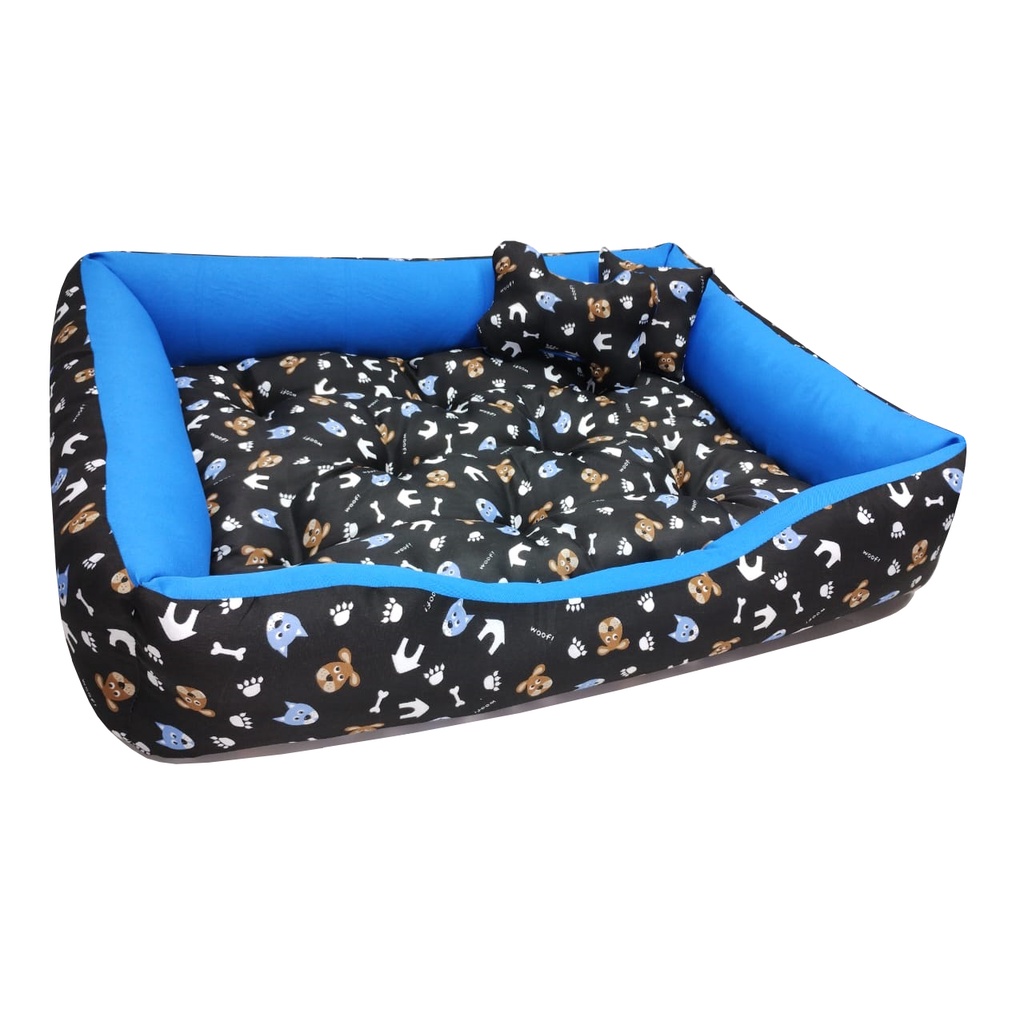 Cama Para Cachorro Porte Médio 80x60 cm Com Brinquedos