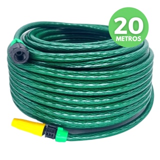 Mangueira de Jardim Reforçada 20m Trançada com Esguicho PVC