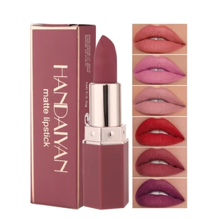 HANDAIYAN 6 medium color matte lipstick/Long-lasting waterproof/velvet lipstick em Oferta na Shopee
