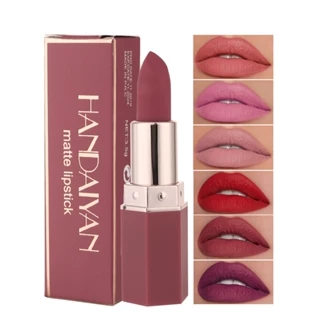 HANDAIYAN 6 medium color matte lipstick/Long-lasting waterproof/velvet lipstick em Oferta na Shopee