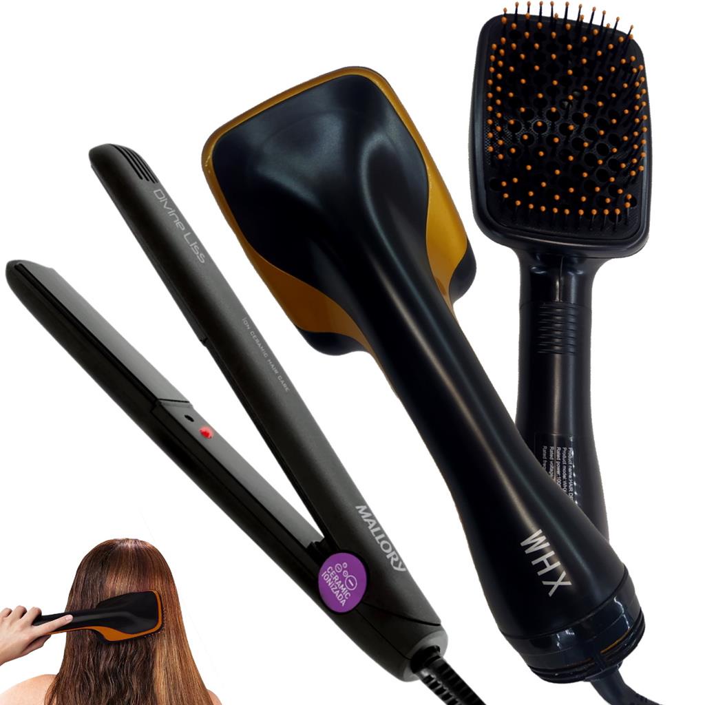 ESCOVA SECADORA 1000W SECA MODELA ALISA E CHAPINHA POTENTE | Shopee Brasil