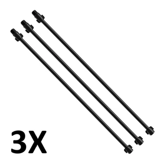 Kit 3 Engate Flexivel 1/2 X 60cm Agua Fria Pvc Preto Astra