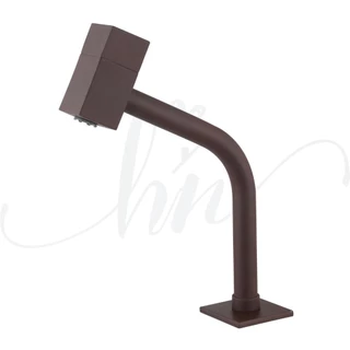 Torneira de Pia para Banheiro Slim Quadrada Aço Corten ¼ de Volta Média