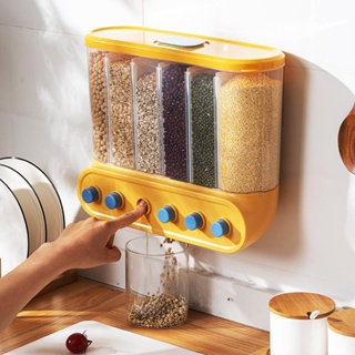 Compra online de Recipiente de armazenamento de cozinha grande recipiente  de armazenamento de alimentos 360 ° barris de arroz giratórios selados  dispensador de cereais tanque de arroz caixa de grãos