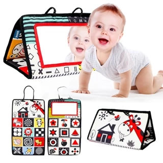 Brinquedos De Espelho Preto E Branco Para Bebês Recém-Nascidos Tempo Montessori Desenvolvimento Crawl High Contrast Activity Sensory Toy
